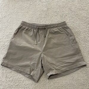Bearbottom Shorts Mens M 5.5" Gray Lined Performance Nylon Stretch Athletic Gym